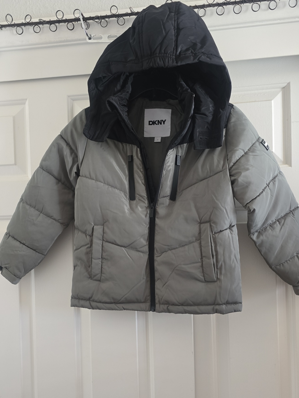 DKNY Kids SAGE Puffer Jacket with Black Hood